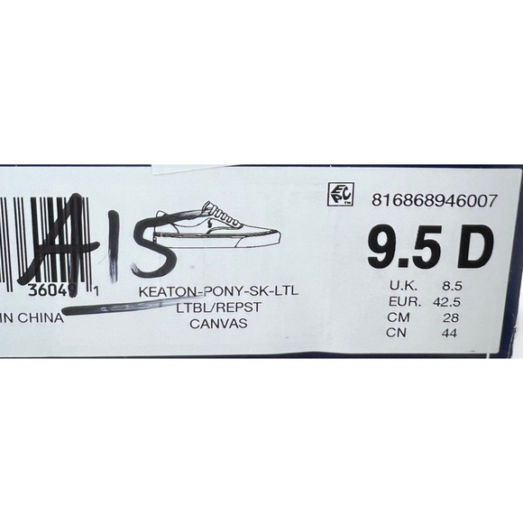 Polo Ralph Lauren Keaton Pony Low-Top Canvas Sneaker Light Blue Men 9.5D NWB - Picture 10 of 10